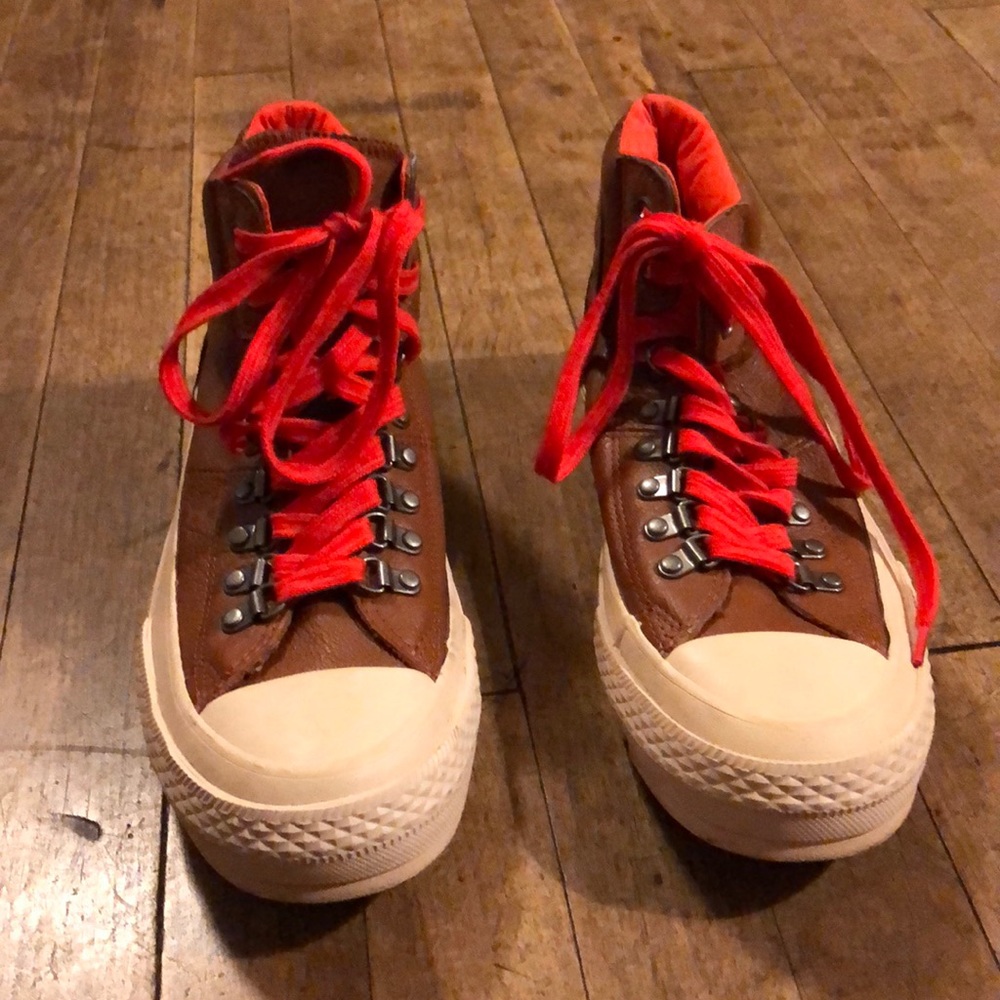 leather converse high tops